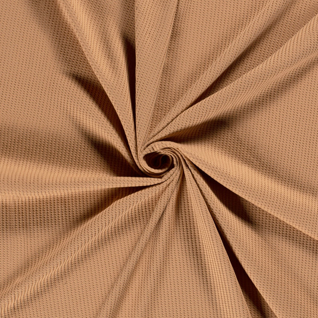Knitted Waffle fabric Nutmeg 