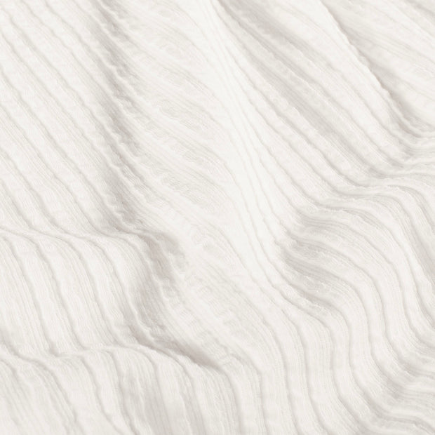 Rib Jacquard fabric Unicolour Off White