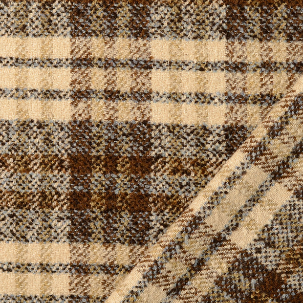 Tweed fabrik Braun garngefärbt 