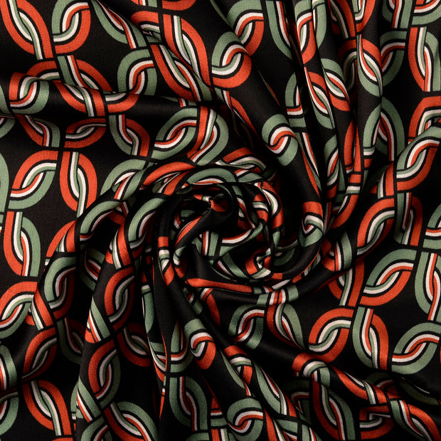 Viscose Satin fabrik Mehrfarbig 