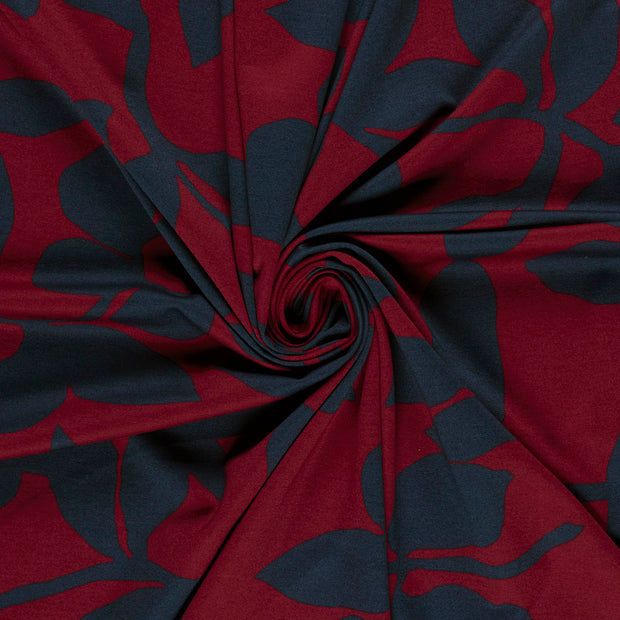 Punta di Roma fabric Bordeaux printed 