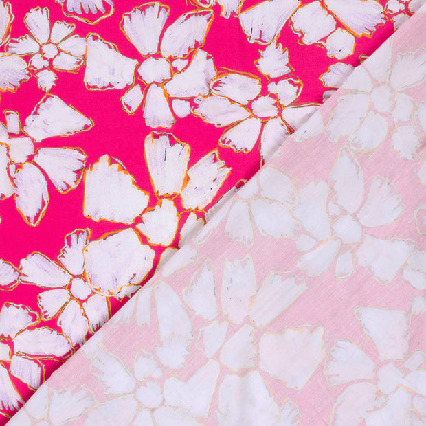 Viscose Poplin fabric Abstract printed 