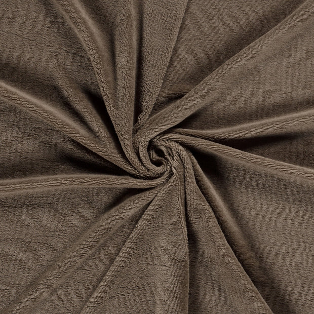Bambus Fleece fabrik Braun-Taupe 