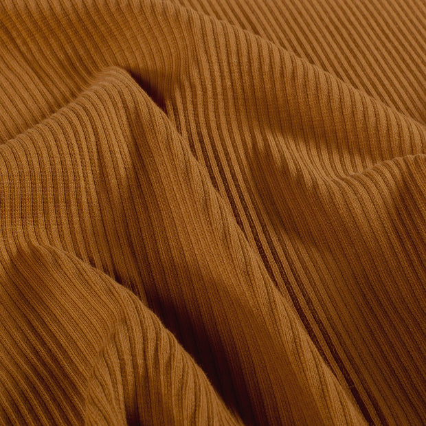 Rib Jersey fabric Unicolour Caramel