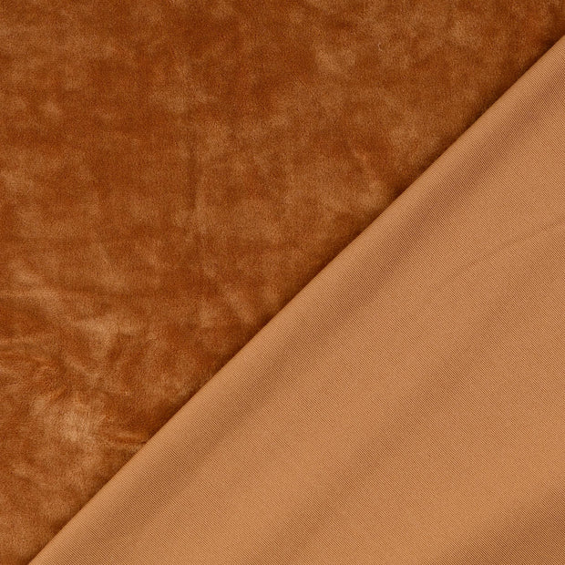 Nicky velours fabrik beige Cloudy Effekt 