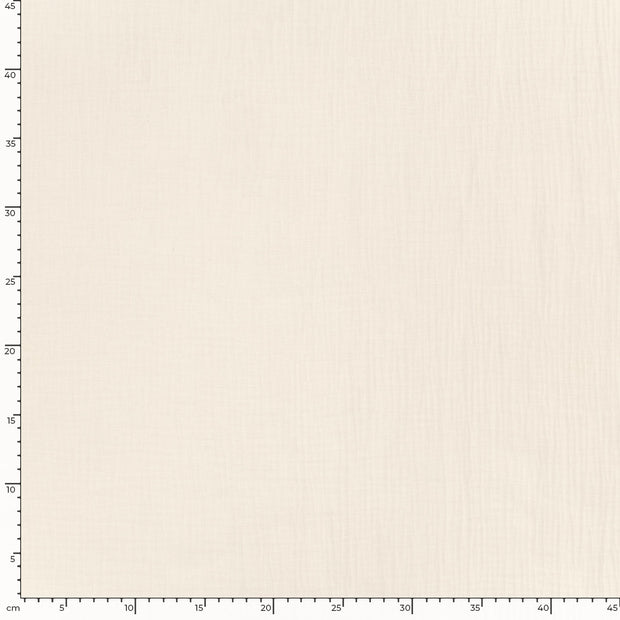 Double Gaze GOTS biologique tissu Unicolore Blanc cassé
