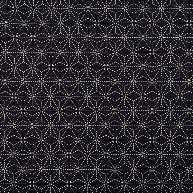 Popeline de Coton tissu Bleu Marine