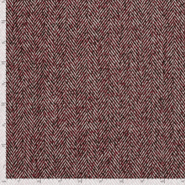 Jacquard tissu Unicolore Bordeaux