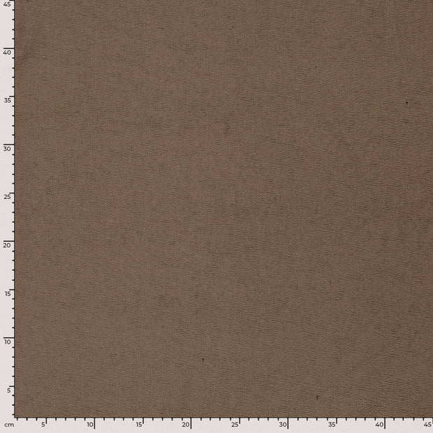 Terry Crepe fabric Unicolour Brown Taupe