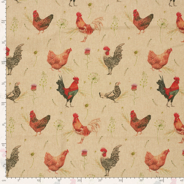 Aspect Lin tissu Poulet Beige