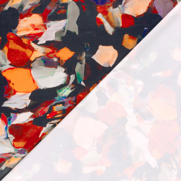 Satin fabric Abstract printed 