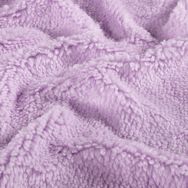 Sherpa Fleece fabric Unicolour Lila