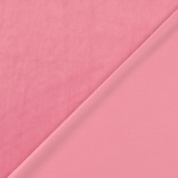 velours tissu vieux rose 