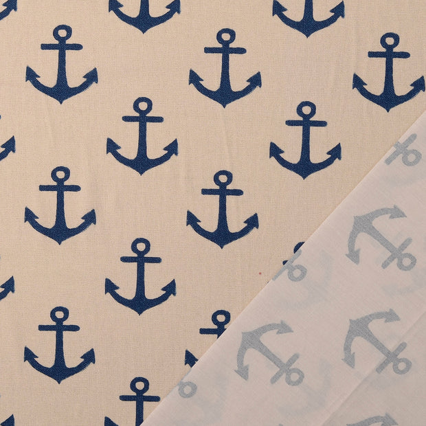 Cotton Poplin fabric Beige 