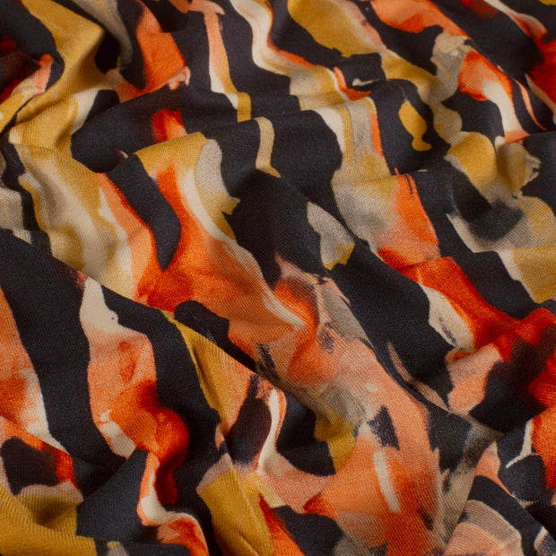Viscose Vortex Jersey fabrik Abstrakt Ziegel
