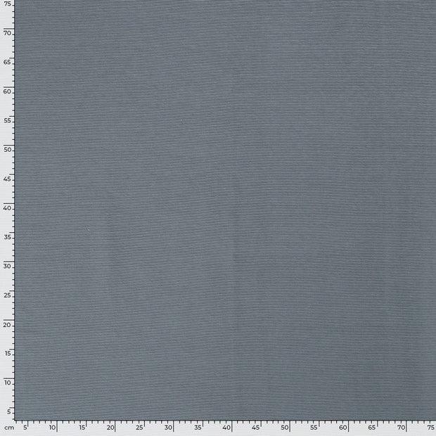 Ottoman jersey fabric Unicolour Steel Blue