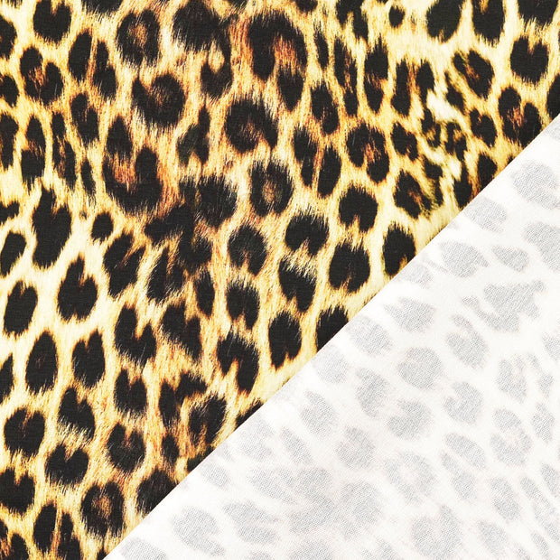 French Terry fabric beige digital printed 
