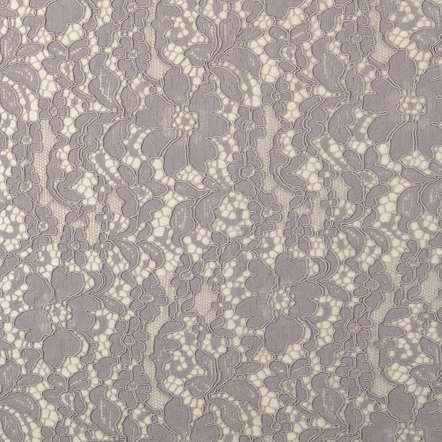 Lace fabric Flowers Grey