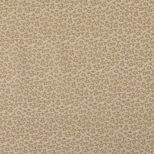 Popeline de Coton tissu pois Beige
