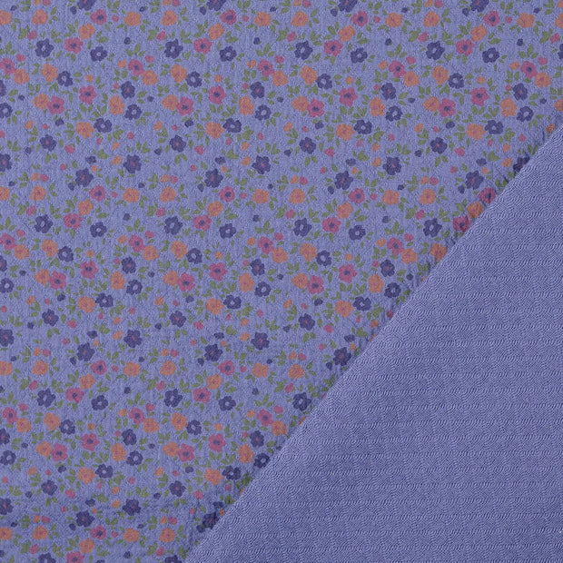 Popeline de Coton tissu Bleu clair imprimé 
