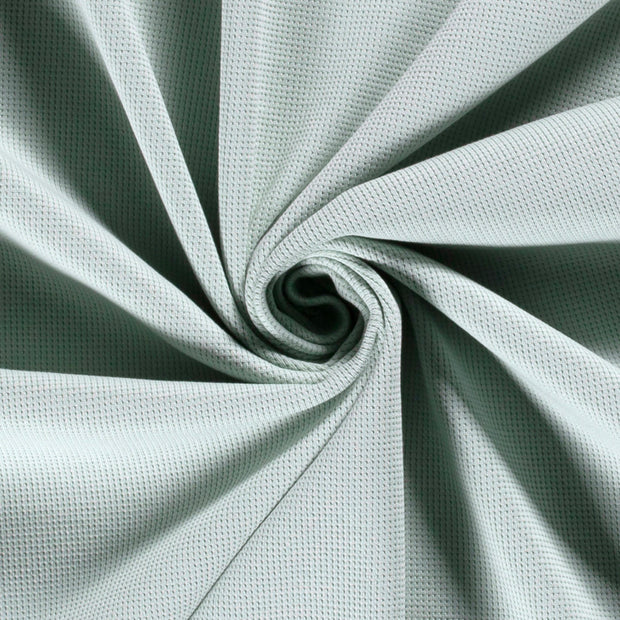 Gauffré Jersey tissu Unicolore Glace bleu