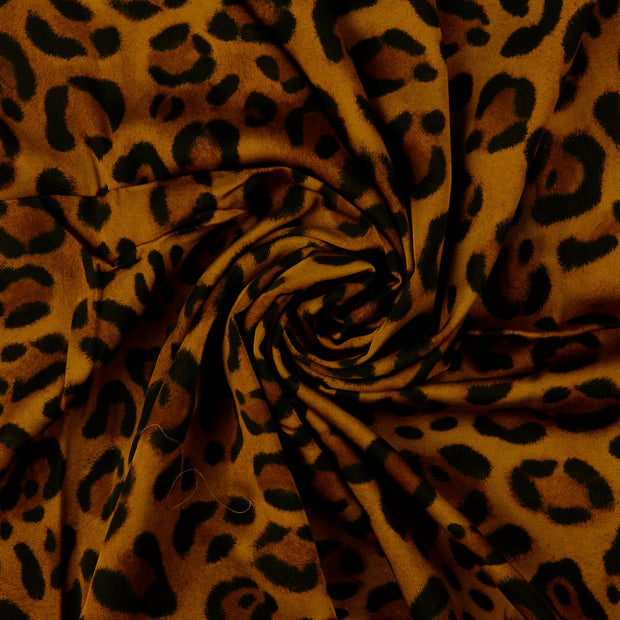Viscose Poplin fabrik Ocker 