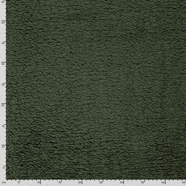 Fausse Fourrure tissu Unicolore Vert kaki