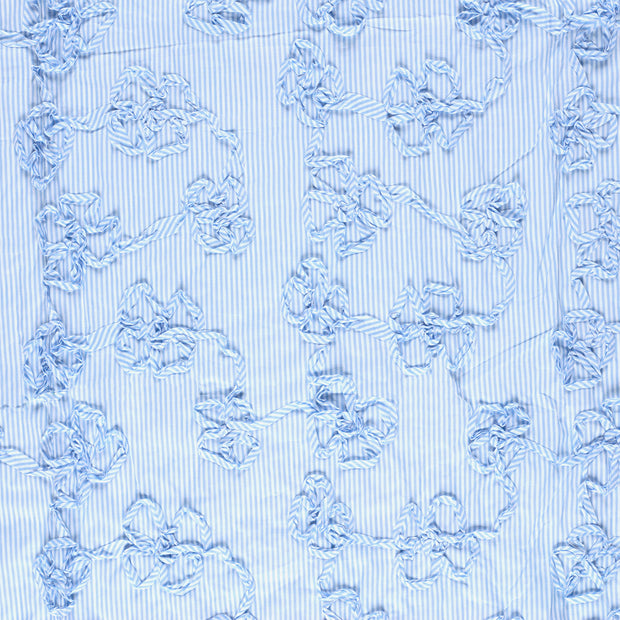Cotton Poplin fabric Light Blue bicolour 