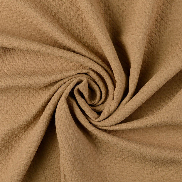 Popeline de Coton tissu Beige 