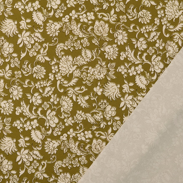 Twill fabric Olive Green digital printed 