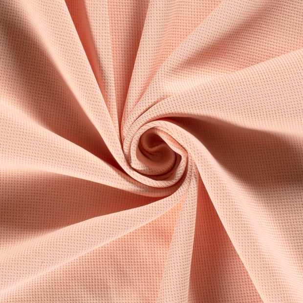 Gauffré Jersey tissu Unicolore Saumon