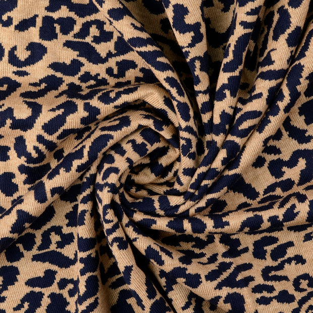 Heavy Knit fabric Navy 