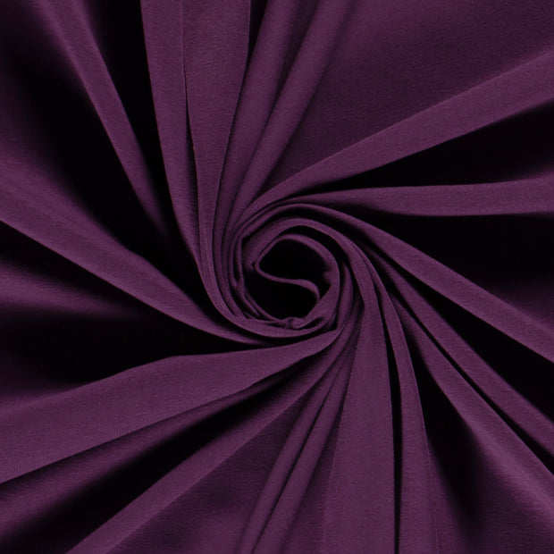 Jersey fabric Unicolour Aubergine