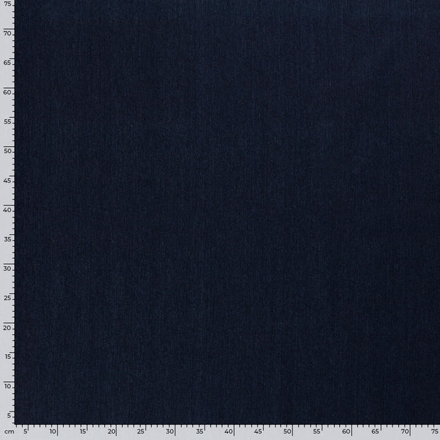 Denim Stretch tissu Unicolore Bleu Marine