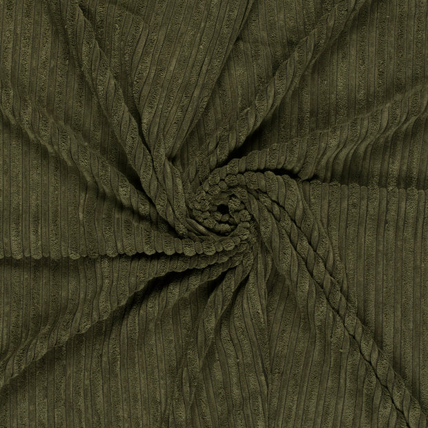 Corduroy 4.5w fabric Khaki Green brushed 
