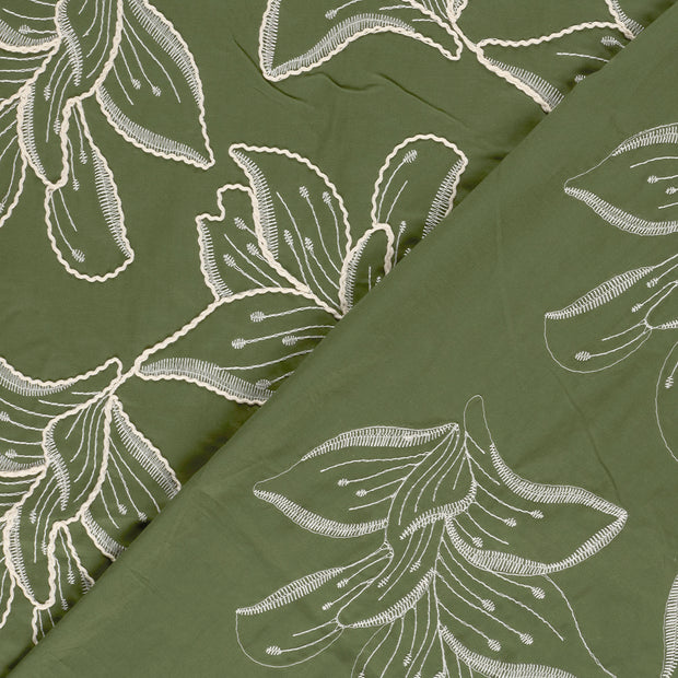 Voile tissu fleurs 