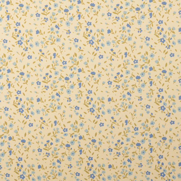 Rib Jersey tissu fleurs 