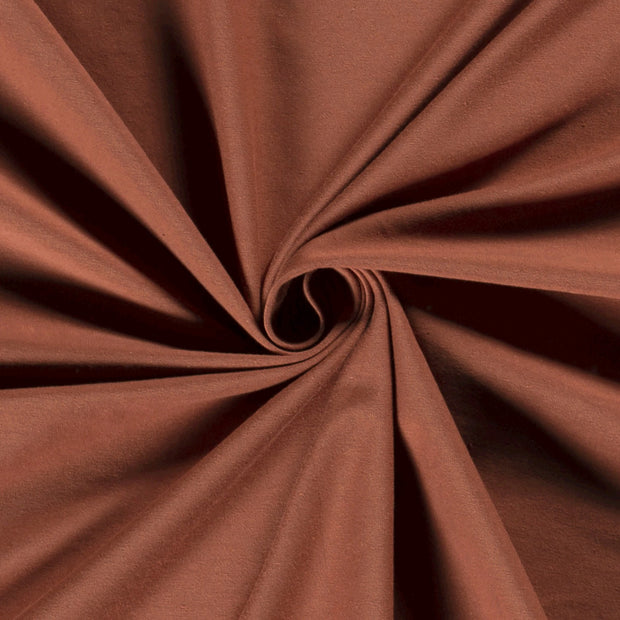 Jersey fabric Unicolour Redwood