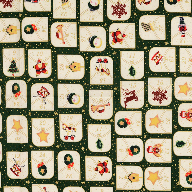 CO Popeline fabrik Weihnachten Dunkelgrün