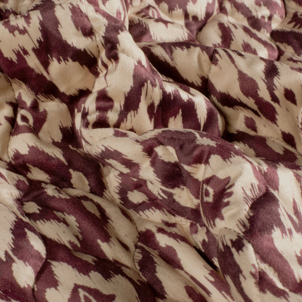 Velvet fabric Abstract Bordeaux