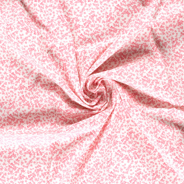 Sergé tissu Rose imprimé 