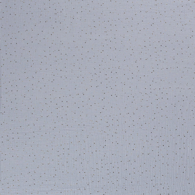 Double gaze tissu Bleu bébé mat 