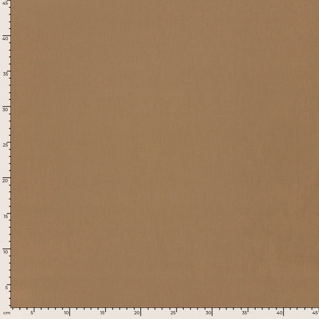 Coton Popeline GOTS tissu Unicolore Camel