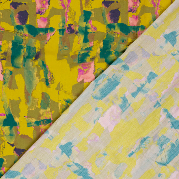 Viscose Poplin fabric Abstract printed 