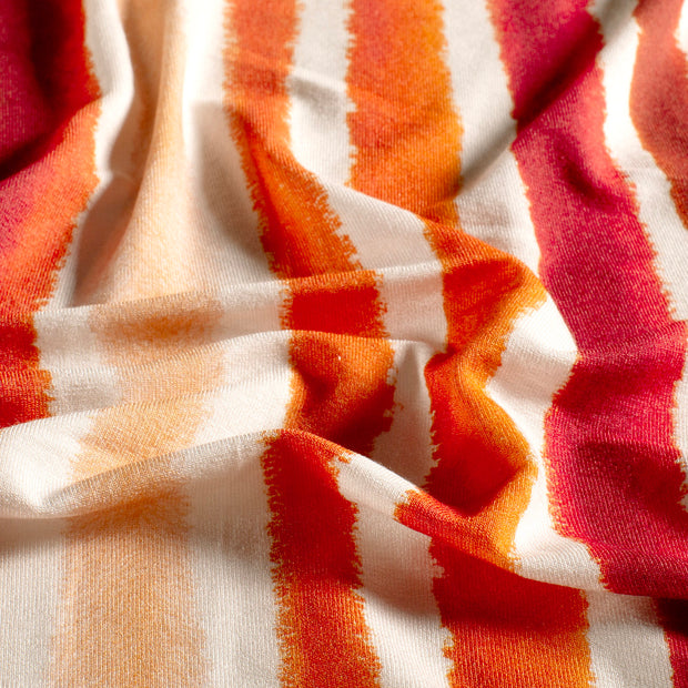 Jersey de Viscose tissu rayures Rouge