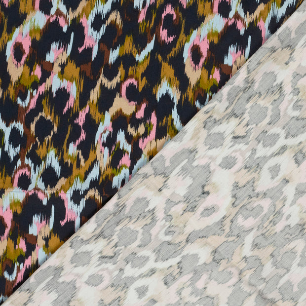 Viscose Satin fabric Abstract printed 