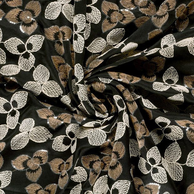 Sergé tissu Noir 