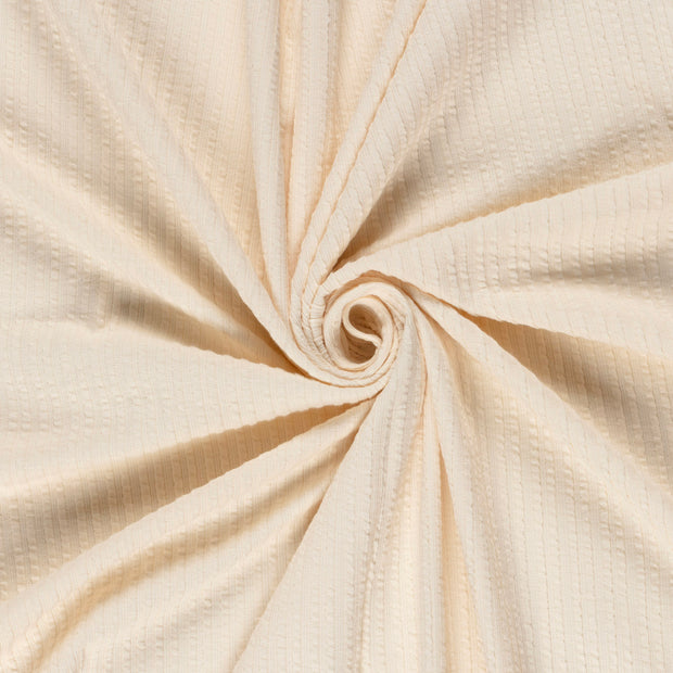 Rib Jacquard tissu Ivory 