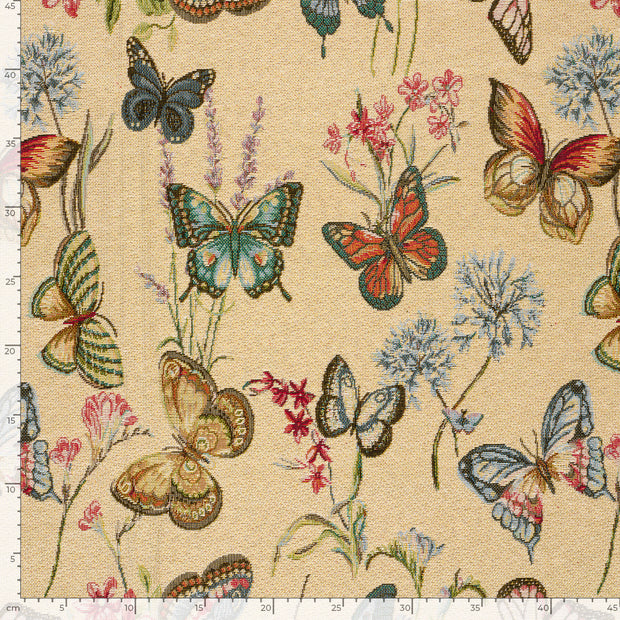 Gobeline fabrik Schmetterlinge Beige