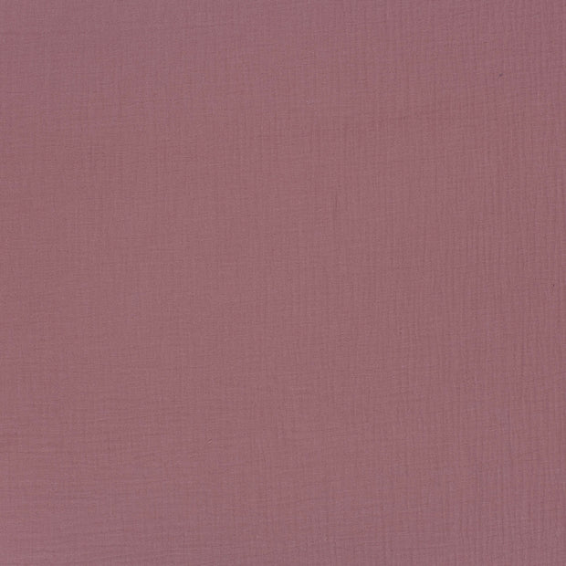 Muslin GOTS organic fabric Mauve matte 